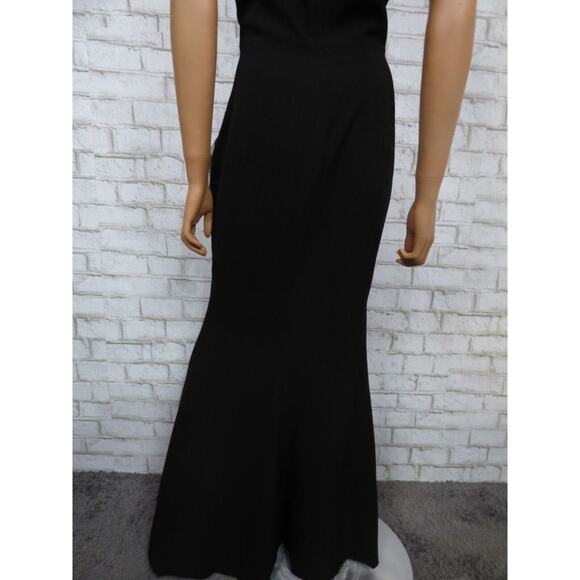 Dress the Population Iris Slit Crepe Gown in Black Size Small NEW - Picture 15 of 16